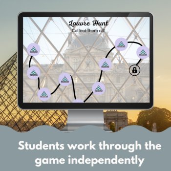 French Digital Review Game Template | Customizable Louvre Theme, image 3
