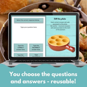 French customizable make your own digital review game template Escargot theme, image 2
