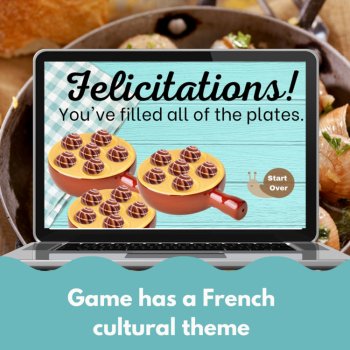 French customizable make your own digital review game template Escargot theme, image 4