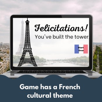 French Digital Review Game Template | Customizable Eiffel Tower Theme, image 4