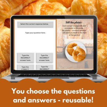 French Digital Review Game Template | Editable Croissant Theme, image 2