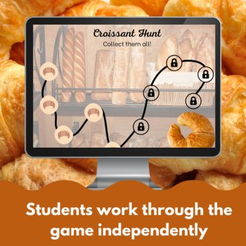 French Digital Review Game Template | Editable Croissant Theme, image 3