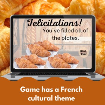 French Digital Review Game Template | Editable Croissant Theme, image 4
