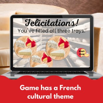 French Digital Review Game Template | Customizable Cheese Theme, image 4