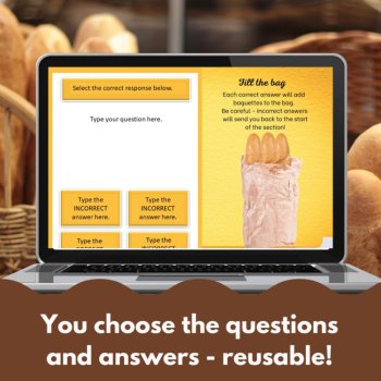French Digital Review Game Template | Customizable Baguette Theme, image 2