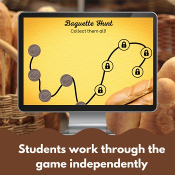 French Digital Review Game Template | Customizable Baguette Theme, image 3