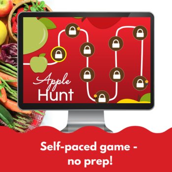 French fruits & vegetables vocabulary digital game no prep practice activity, image 3