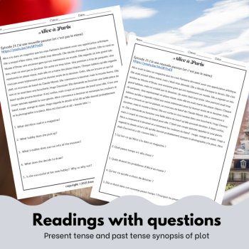 French Listening Comprehension Activities for Alice in Paris Season 2, image 2