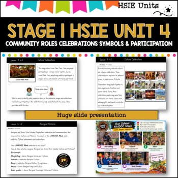 STAGE 1 UNIT 4 NSW DET HSIE community roles celebrations symbols & participation, image 2