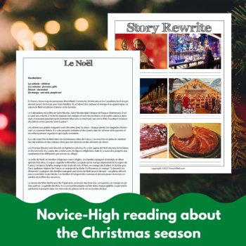Beginning French Christmas Comprehensible Input Lesson Noël reading & activities, image 2
