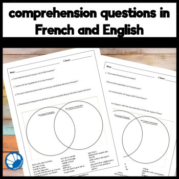 Invention Français Differentiated Reading Comprehension on French Tacos, image 3
