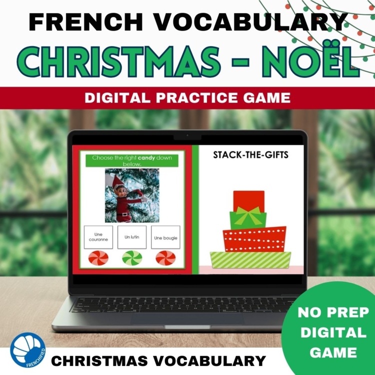 French Christmas Game Digital | Noël Vocabulary Practice