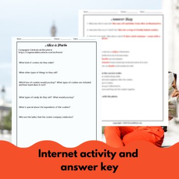 Alice in Paris French listening Comprehension Activity listen to French culture, image 4