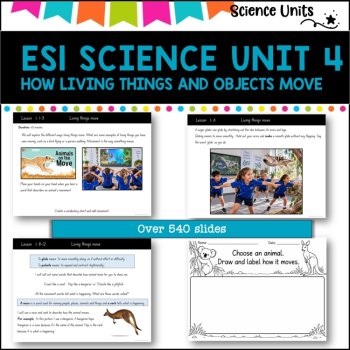 ES1 UNIT 4 NSW DET Science complete unit-HOW LIVING THINGS AND OBJECTS MOVE, image 2