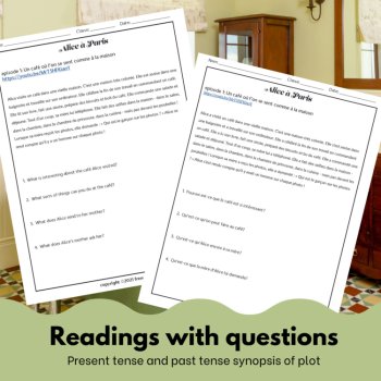 French listening Comprehension Activities for Alice in Paris Season 1 Episode 1, image 2