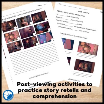 Rose French Movie talk freebie Comprehensible Input lesson & activities, image 4