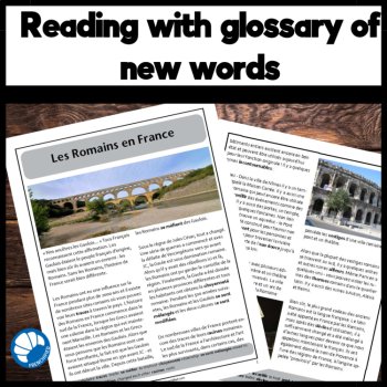 Intermediate French reading comprehension activity ancient Romans in France, image 2