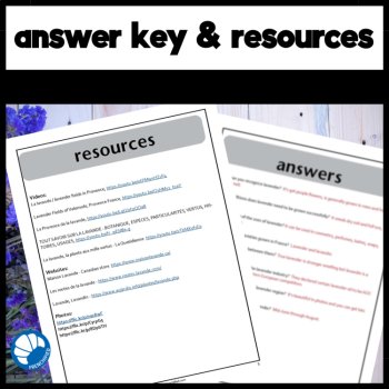 Lavender French reading comprehension and questions la lavande, image 4
