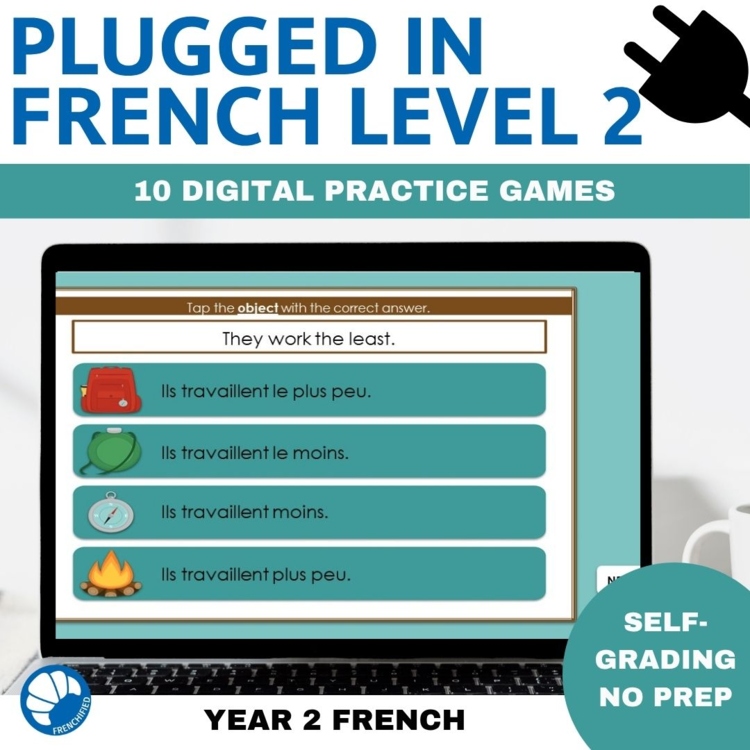 French Level 2 Digital Review Games Bundle | TEB2 Units 1-10
