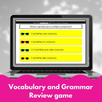 TEB2 Unit 1 L’été | French 2 Self-Grading Grammar Review Game, image 2