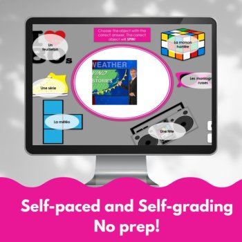 TEB2 Unit 1 L’été | French 2 Self-Grading Grammar Review Game, image 3