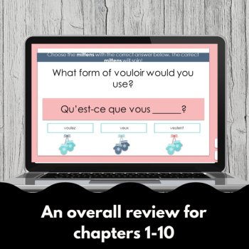 Plugged-in level 1 French digital review games self-grading, no prep, image 4