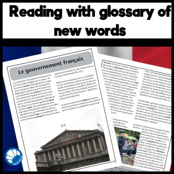 French Government | AP French Reading Comprehension Activity & Questions, image 2