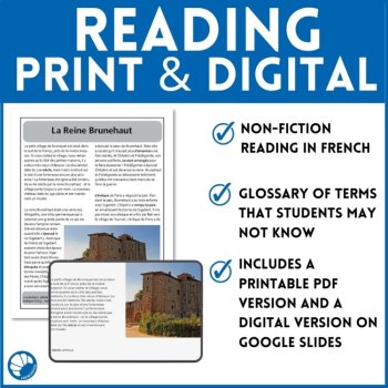 Intermediate French Reading Comprehension | Medieval Queen Brunehaut, image 3