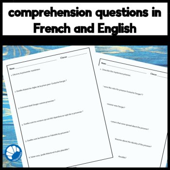 French Reading comprehension activity The Man in the Iron Mask, image 3
