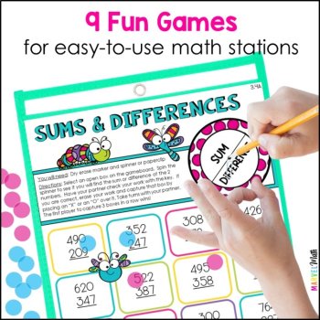 3rd Grade Addition Subtraction No Prep Games, image 2