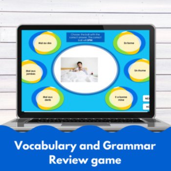 French Body Parts & Avoir Mal Review Game | TEB1 Unit 9 La Santé, image 2