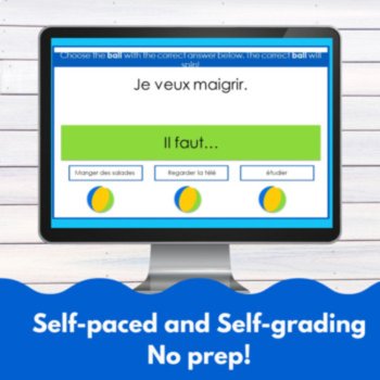 French Body Parts & Avoir Mal Review Game | TEB1 Unit 9 La Santé, image 3