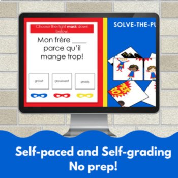 Ma famille TEB1 Unit 5 French review game family vocabulary activity, image 3