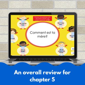 Ma famille TEB1 Unit 5 French review game family vocabulary activity, image 4