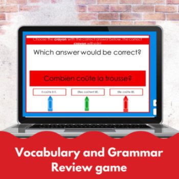 Le Lycée French 1 Review Game | TEB1 Unit 3 Self-Grading, image 2