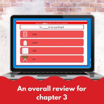 Le Lycée French 1 Review Game | TEB1 Unit 3 Self-Grading, image 4