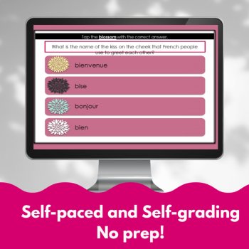 French Greetings Review Game | TEB1 Unit 1 Bonjour Self-Grading, image 3