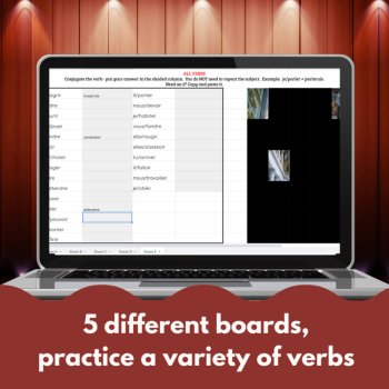 Conditional Hidden Picture French Games | Le Conditionnel Google Sheets, image 4