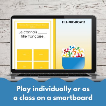 French Indefinite Articles Digital Game, Un Une Des De d' Practice, image 4
