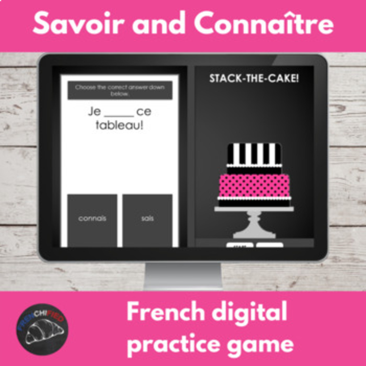 French Grammar Game Connaître vs Savoir Verb Practice Activity
