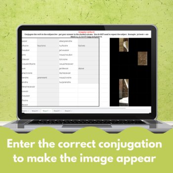 French Subjunctive | Le Subjonctif Hidden Pictures Conjugation Game, image 2