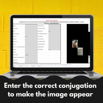 French Irregular Verb Conjugation Games | Present Tense Hidden Pictures, image 2