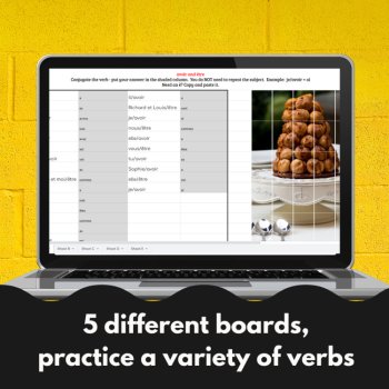 French Irregular Verb Conjugation Games | Present Tense Hidden Pictures, image 4