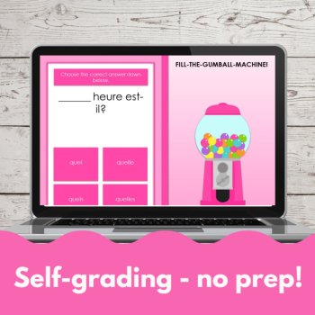 Quel, Quelle, Quels and Quelles | French Self-Grading Digital Practice Game, image 2