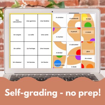 French School Supplies Game | Les Fournitures Scolaires | Digital Vocabulary, image 2