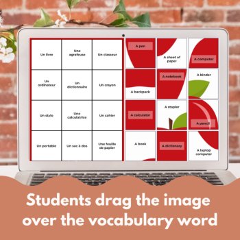 French School Supplies Game | Les Fournitures Scolaires | Digital Vocabulary, image 3