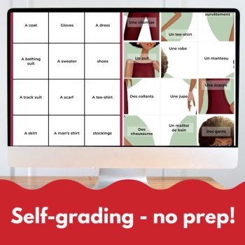 Les Vêtements Matching Game | French Clothing Vocabulary Practice, image 2