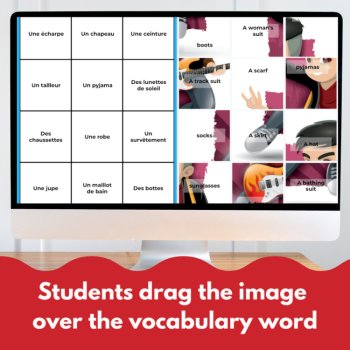 Les Vêtements Matching Game | French Clothing Vocabulary Practice, image 3