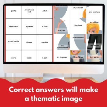 Les Vêtements Matching Game | French Clothing Vocabulary Practice, image 4