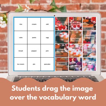 French food activities digital vocabulary game la nourriture, image 3